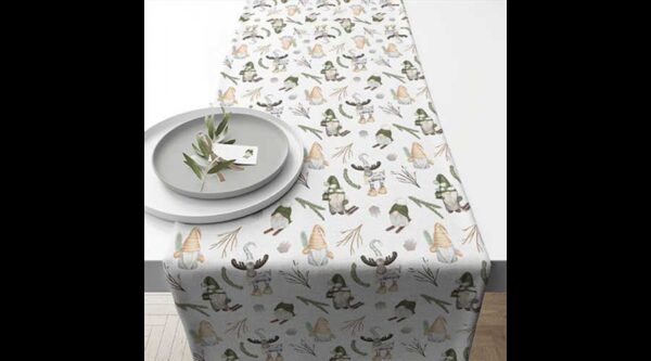 AMB.36620190 Forest gnomes white asztali futó 40x150cm