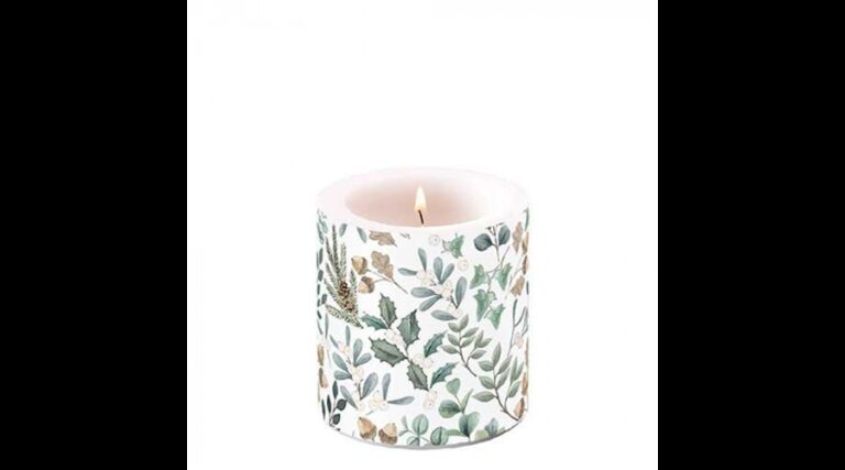 AMB.39219040 Collection of leaves átvilágítós gyertya 8x7