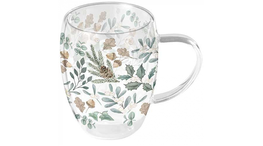 AMB.34219040 Collection of leaves duplafalú borosilicate üvegcsésze 0