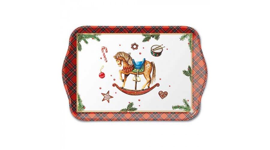 AMB.33720040 Classic rocking horse white műanyag kistálca 13x21cm