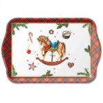 AMB.33720040 Classic rocking horse white műanyag kistálca 13x21cm