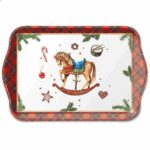 AMB.33720040 Classic rocking horse white műanyag kistálca 13x21cm