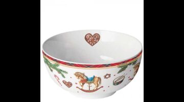 AMB.34820040 Classic rocking horse white porcelántál 6