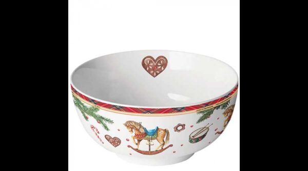 AMB.34820040 Classic rocking horse white porcelántál 6