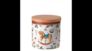 AMB.37420040 Classic rocking horse white porcelán konyhai tároló 10x10cm