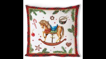 AMB.36220040 Classic rocking horse white párnahuzat 40x40cm