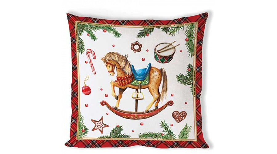 AMB.36220040 Classic rocking horse white párnahuzat 40x40cm