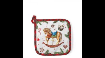 AMB.36520040 Classic rocking horse white edényalátét 20x20cm