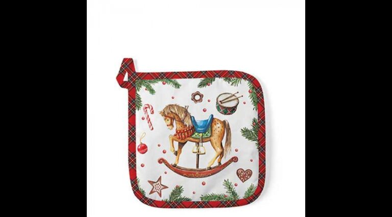 AMB.36520040 Classic rocking horse white edényalátét 20x20cm