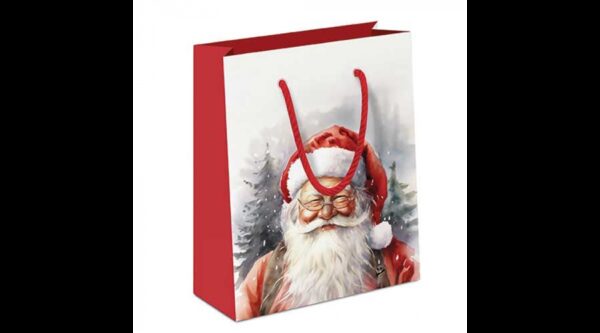 AMB.31219075 Happy Santa papír ajándéktáska 22x13x25cm