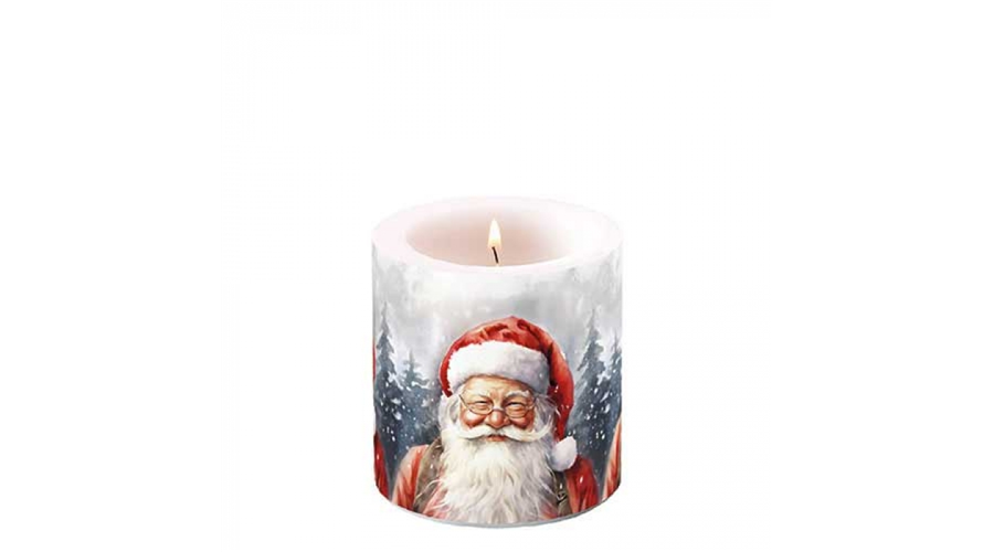 AMB.39219075 Happy Santa átvilágítós gyertya 8x7