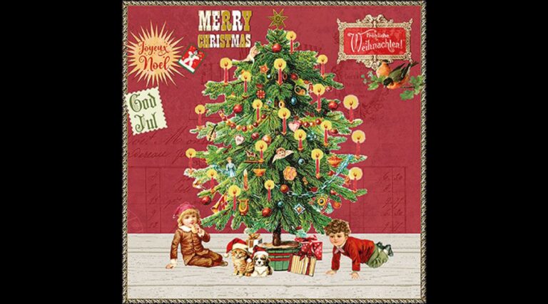 AMB.33320134 Under the X-Mas tree red papírszalvéta 33x33cm