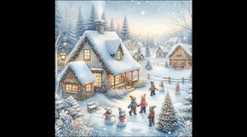 AMB.33320150 Winter in backyard papírszalvéta 33x33cm