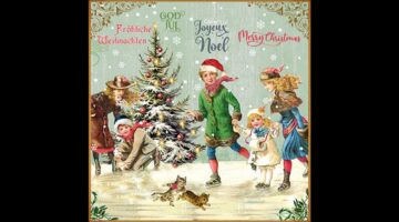 AMB.33320121 X-Mas on ice green papírszalvéta 33x33cm