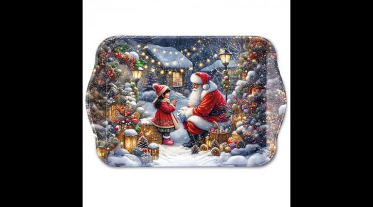 AMB.33720055 Talking to Santa műanyag kistálca 13x21cm