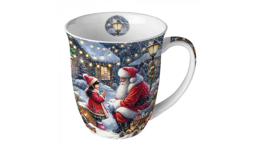 AMB.38420055 Talking to Santa porcelánbögre 0