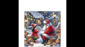 AMB.32520055 Talking to Santa papírszalvéta 25x25cm