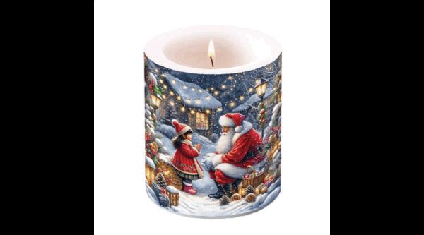 AMB.39320055 Talking to Santa átvilágítós gyertya 10x10xcm