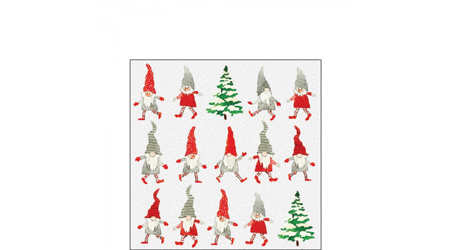 AMB.32520180 Dancing gnomes papírszalvéta 25x25cm