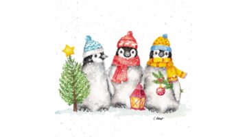 PPD.C333003103 Sacred Penguins papírszalvéta 33x33cm