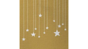 PPD.C333003171 Stars on Canvas gold dombornyomott papírszalvéta 33x33cm
