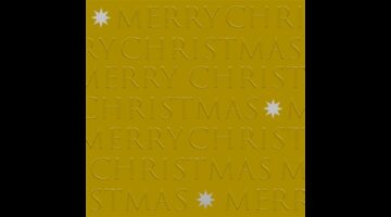 PPD.C333102908 Christmas letters gold dombornyomott papírszalvéta 33x33cm