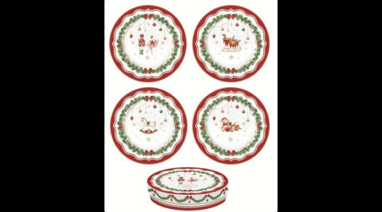 R2S.1100MNOE Porcelán desszerttányérszett 4db-os