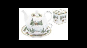 R2S.104WHIF Porcelán egyszemélyes teáskészlet 350ml
