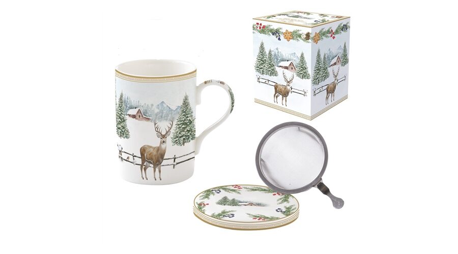 R2S.105WHIF Porcelán szűrősbögre tetővel