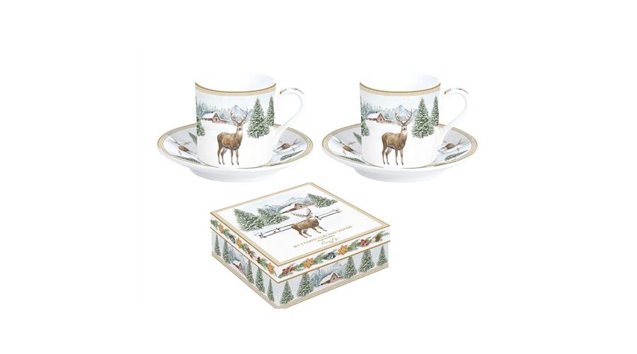 R2S.169WHIF Porcelán eszpresszócsésze+alj 2 személyes