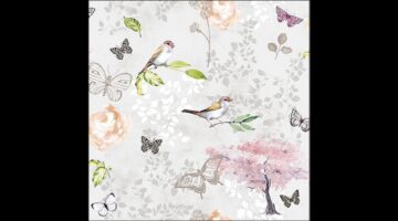 AMB.13319511 Birds and butterflies grey