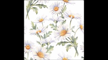 AMB.13319545 Beautiful daisies white papírszalvéta 33x33cm