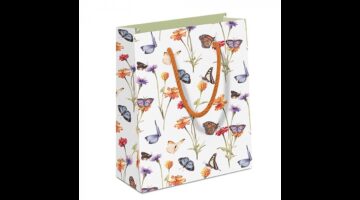 AMB.11219335 Butterfly garden white papír ajándéktáska 22x9x23cm
