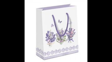 AMB.11219735 Lovely lavender white papír ajándéktáska 22x9x23cm