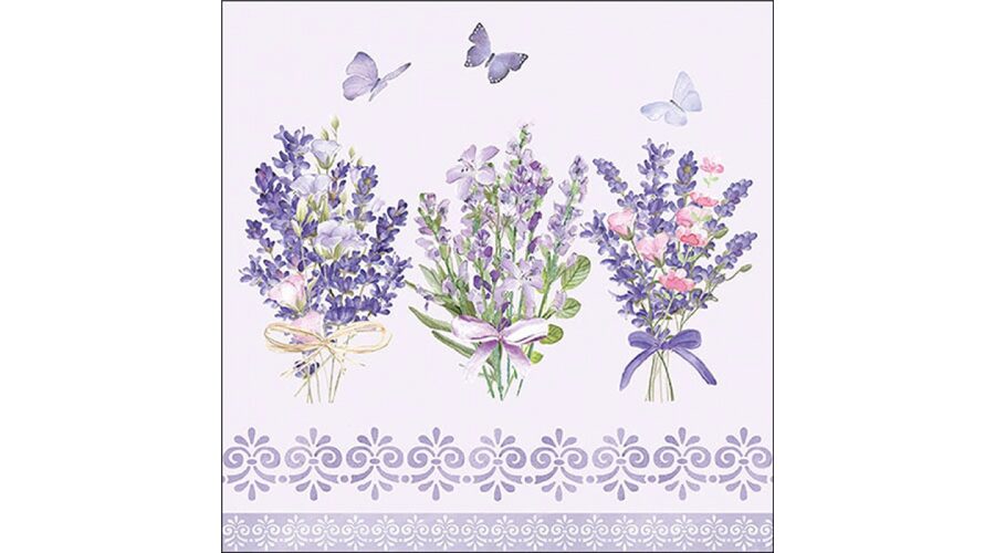 AMB.13319736 Lovely lavender lilac papírszalvéta 33x33cm