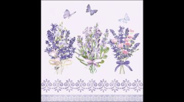 AMB.13319736 Lovely lavender lilac papírszalvéta 33x33cm