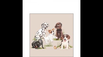 AMB.12519470 Playing puppies papírszalvéta 25x25cm
