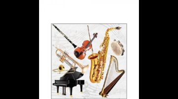 AMB.12519590 Music instruments papírszalvéta 25x25cm