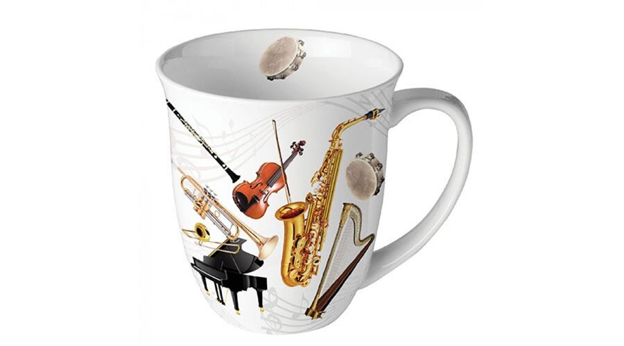 AMB.18419590 Music instruments porcelánbögre 0