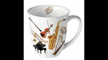 AMB.18419590 Music instruments porcelánbögre 0