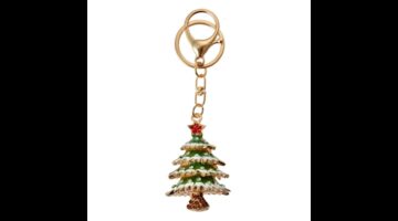 CLEEF.JZKC0194 Fém kulcstartó karácsonyfás