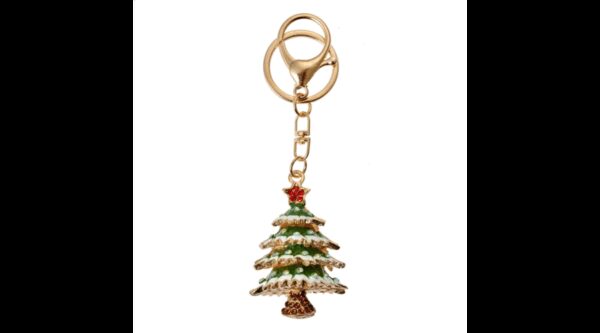 CLEEF.JZKC0194 Fém kulcstartó karácsonyfás