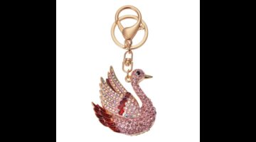 CLEEF.JZKC0171 Fém kulcstartó hattyús