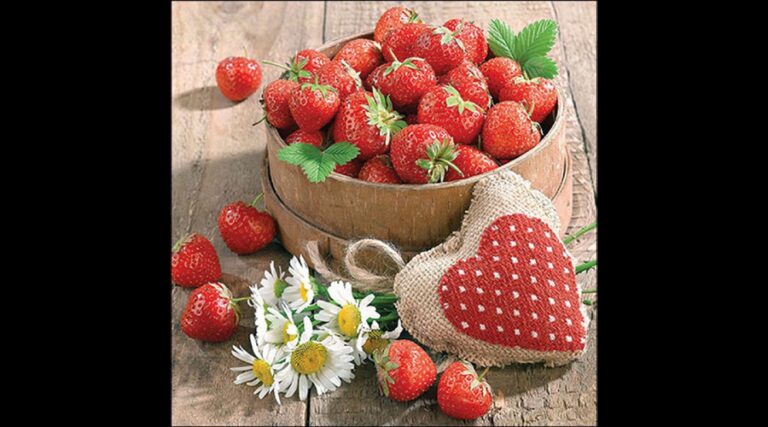 AMB.13319650 Tasty strawberries papírszalvéta 33x33cm