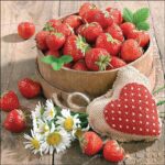AMB.13319650 Tasty strawberries papírszalvéta 33x33cm