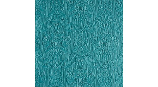 AMB.13307906 Elegance petrol dombornyomott papírszalvéta 33x33cm