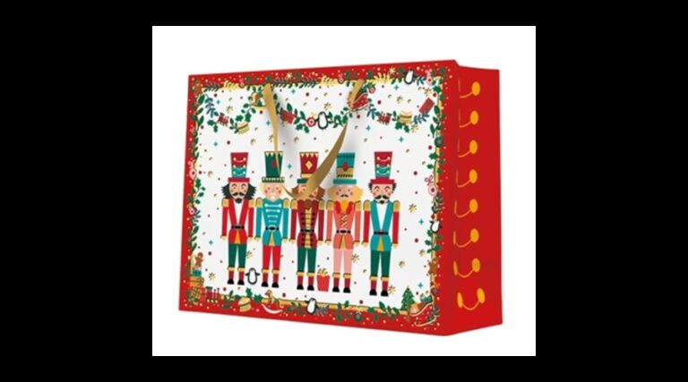P.W.AGB2020006 Nutcracker With Garlands papír ajándéktáska horizontal 33