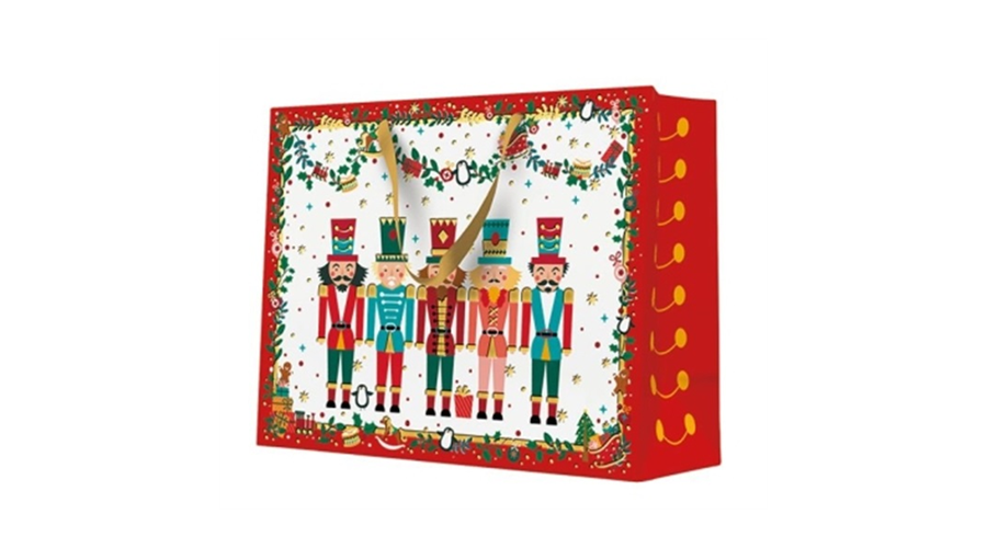 P.W.AGB2020006  Nutcracker With Garlands papír ajándéktáska horizontal 33