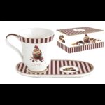 R2S.1449SWEM Porceláncsésze+keksztartós alj