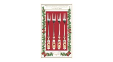 R2S.969MNOE Rozsdamentes süteményes villaszett 4 db-os